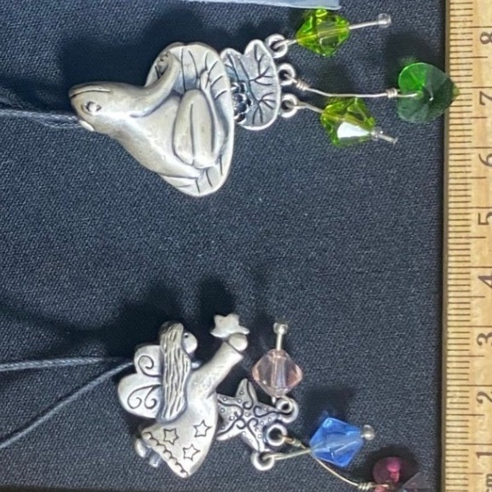 2 new Pewter-Style Charms – Bunny on Mushroom & Fairy Angel with Beaded